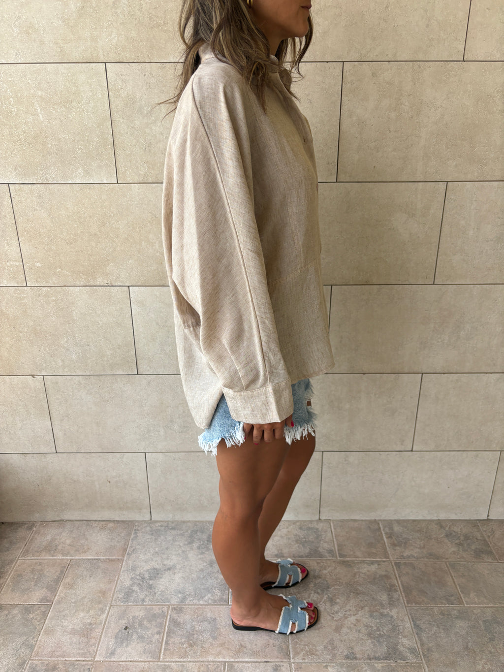 Beige Haze Linen Shirt