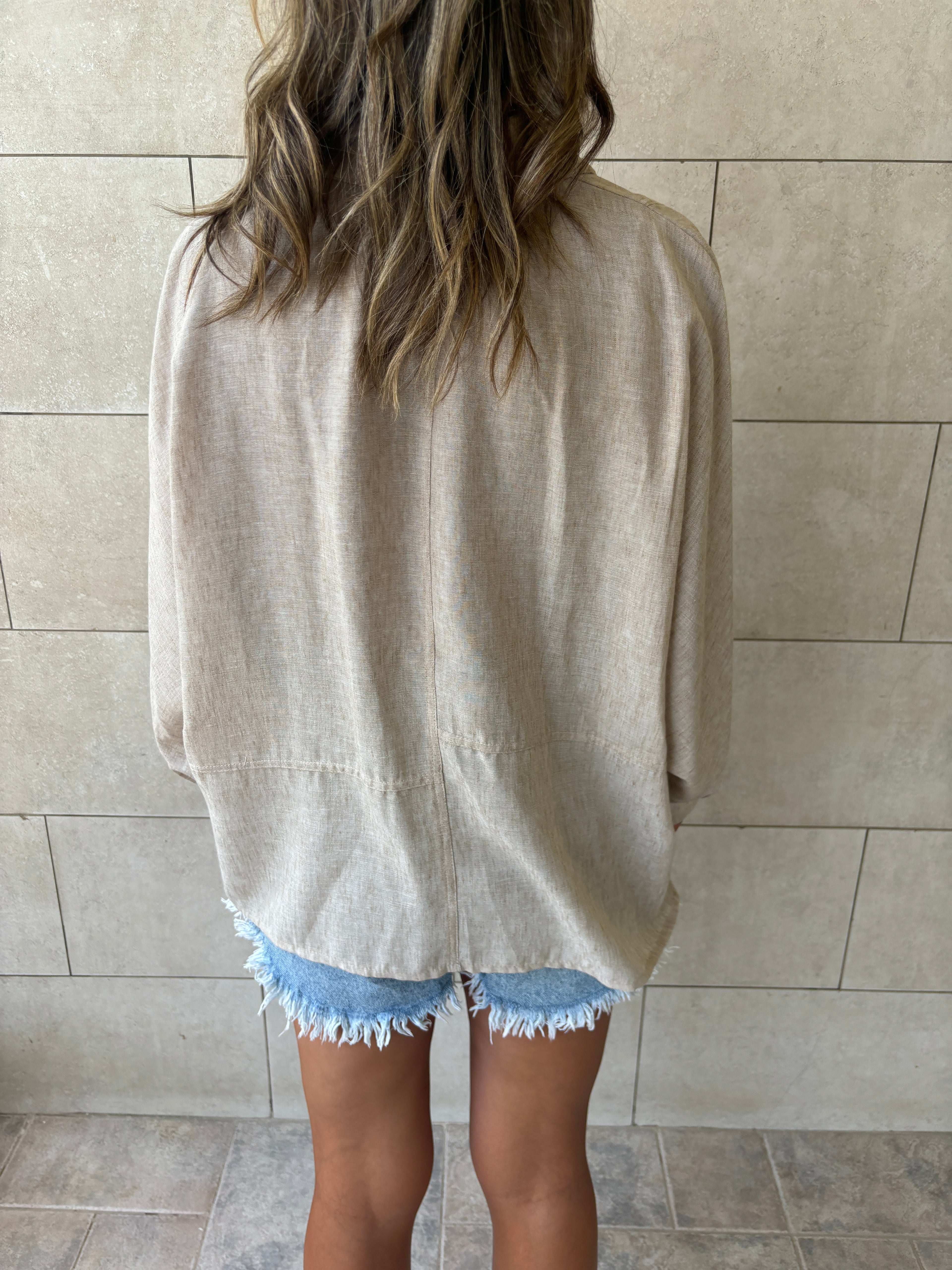 Beige Haze Linen Shirt