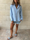Baby Blue Haze Linen Shirt