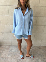 Baby Blue Haze Linen Shirt