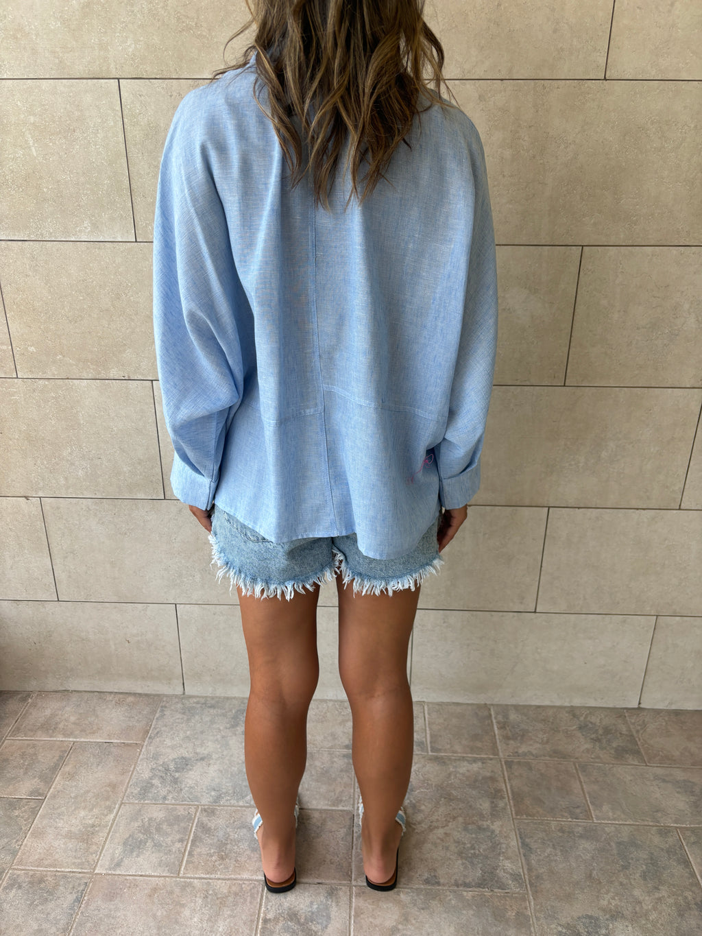 Baby Blue Haze Linen Shirt