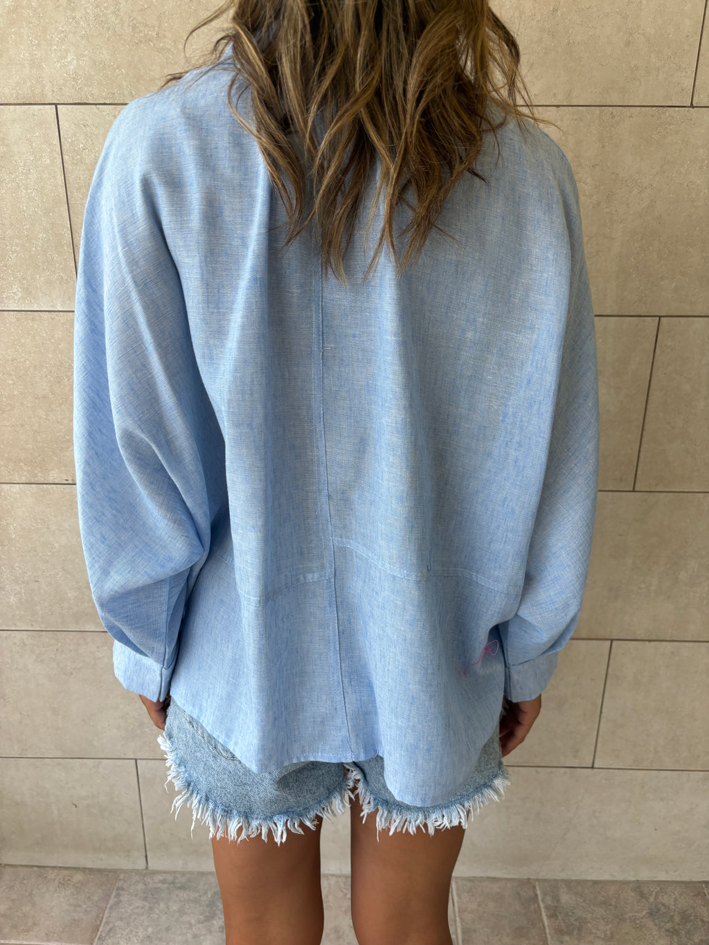 Baby Blue Haze Linen Shirt