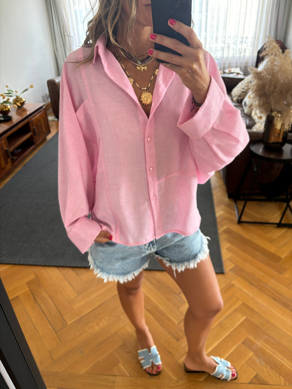 Pink Haze Linen Shirt