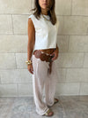 Beige Summer Moment Crochet Pants