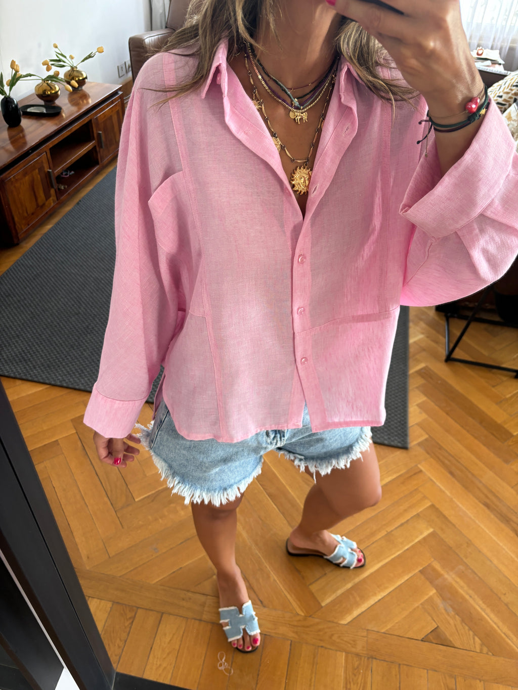 Pink Haze Linen Shirt