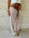 Beige Summer Moment Crochet Pants