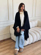 Black Shawl Poncho