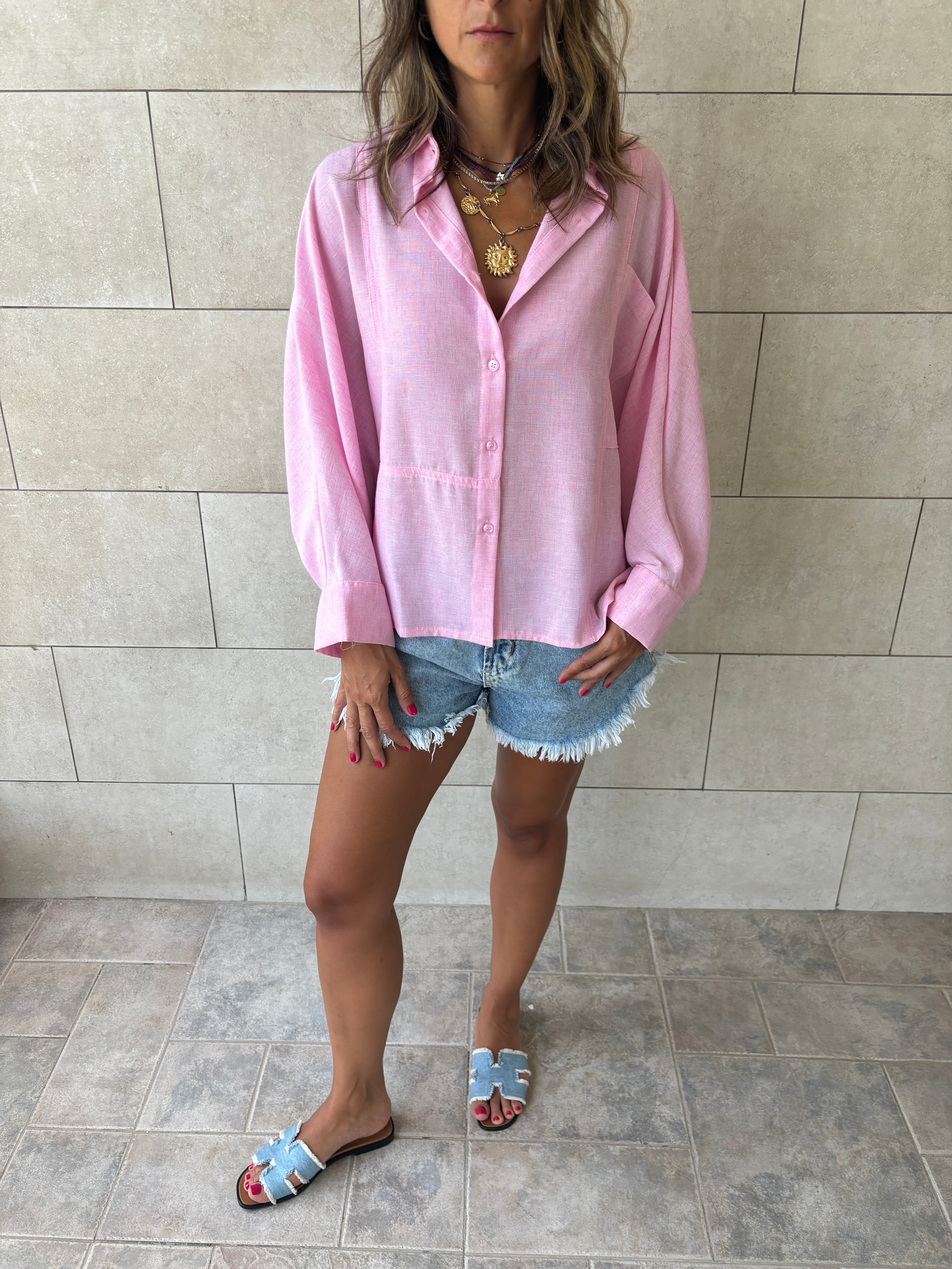 Pink Haze Linen Shirt