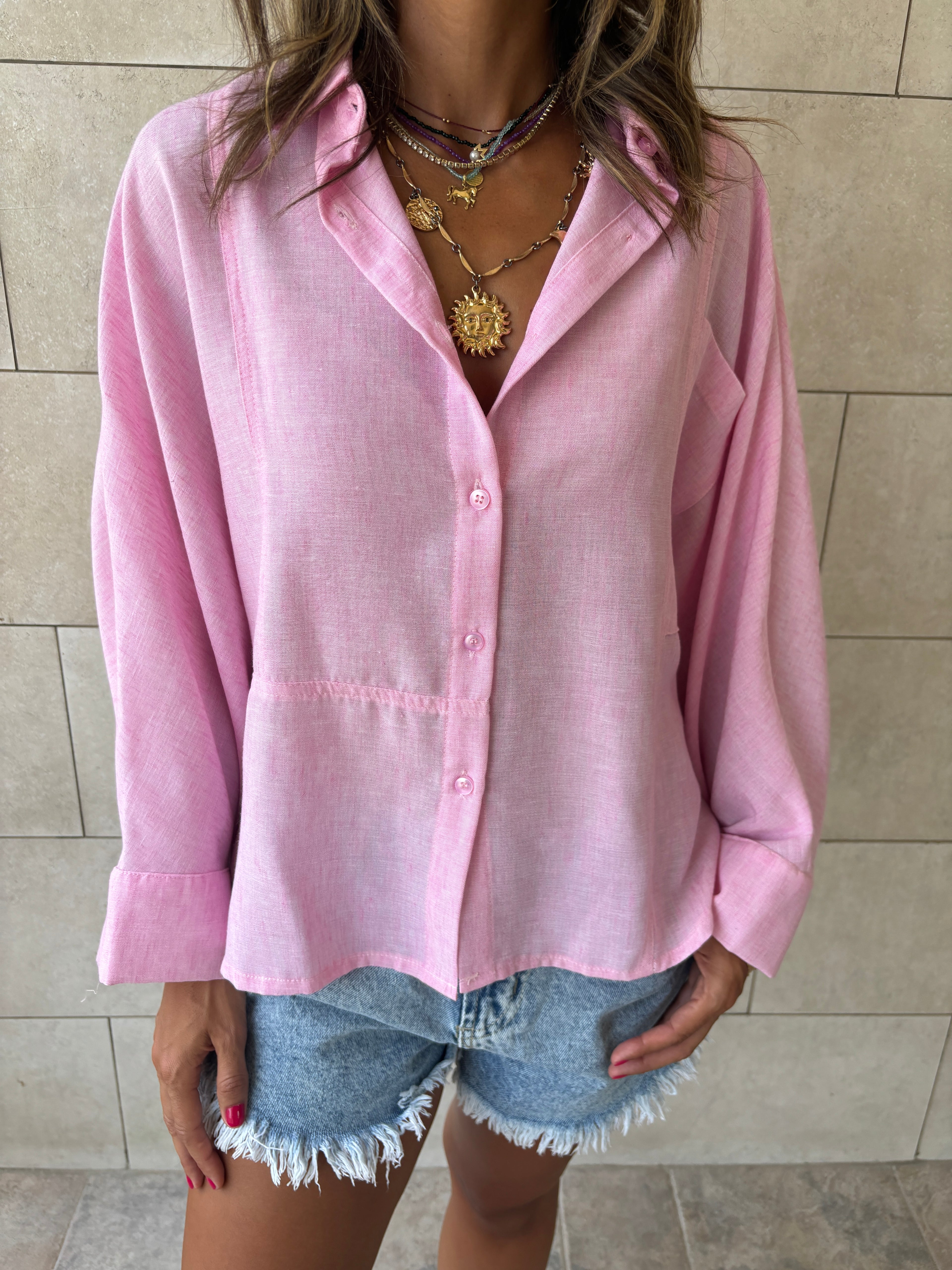 Pink Haze Linen Shirt