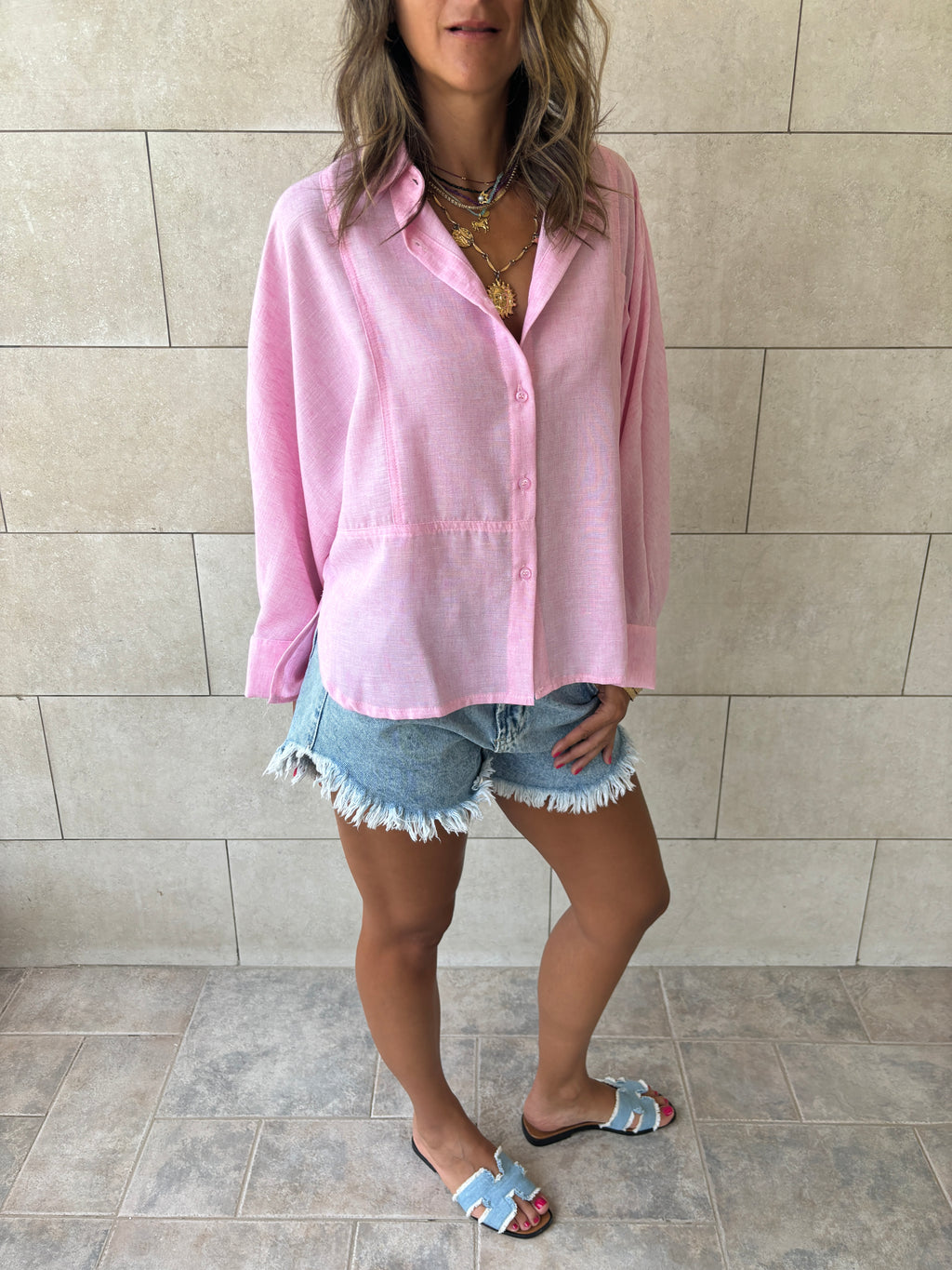 Pink Haze Linen Shirt