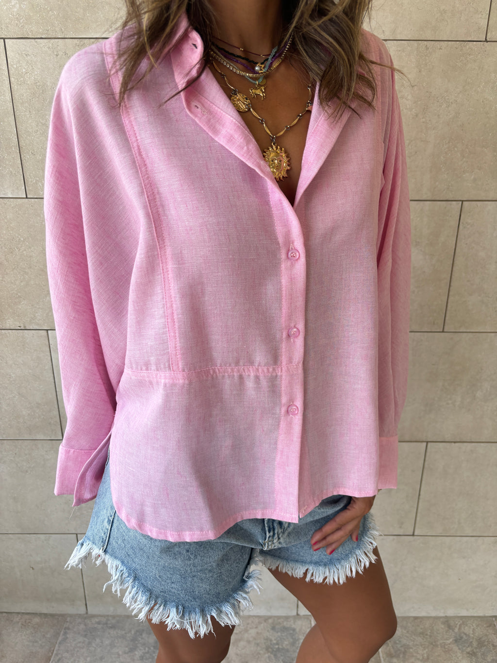 Pink Haze Linen Shirt