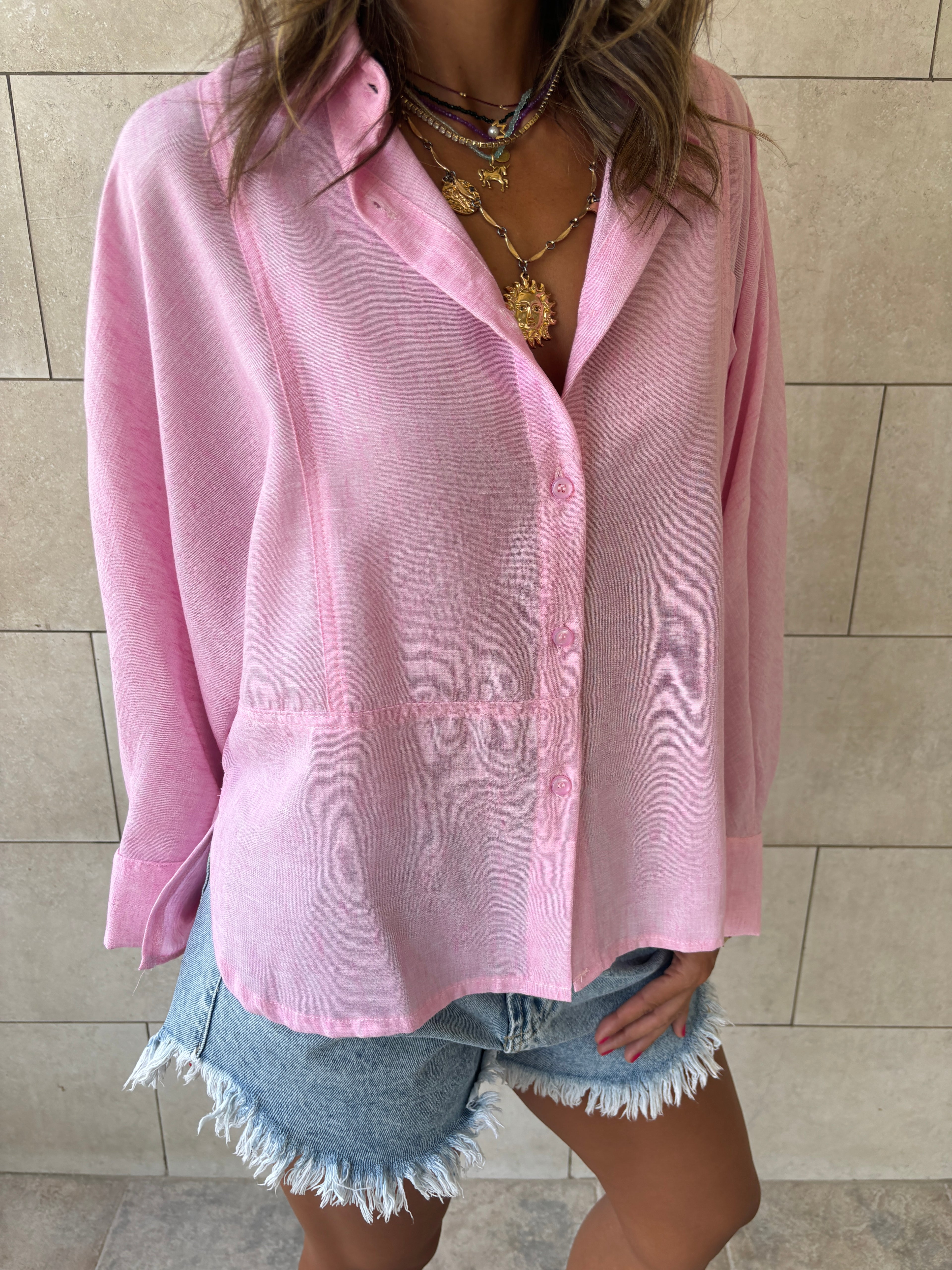 Pink Haze Linen Shirt