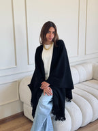 Black Shawl Poncho