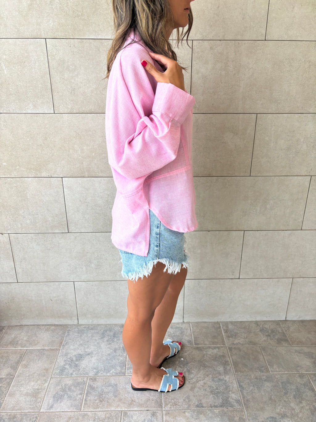 Pink Haze Linen Shirt
