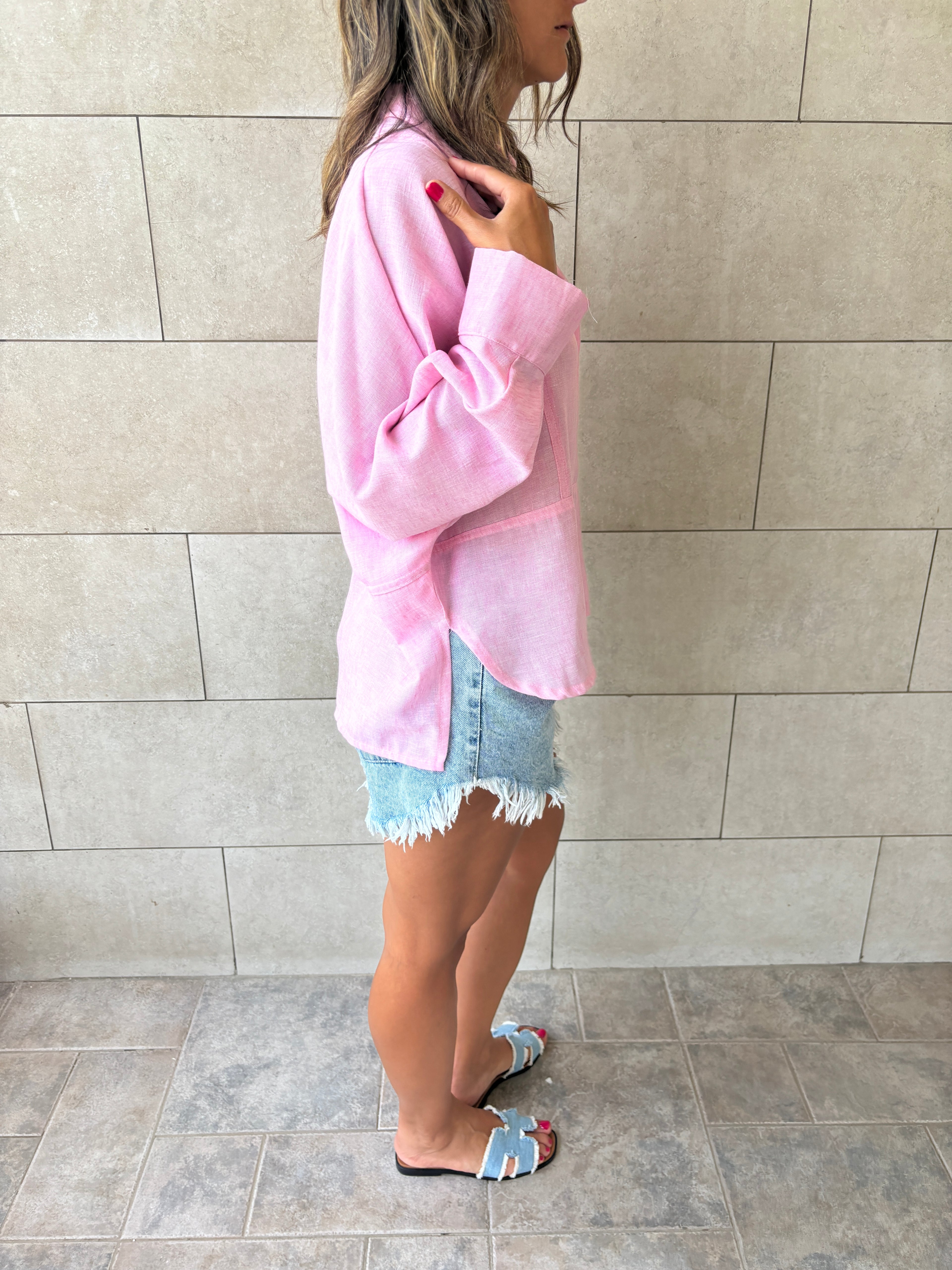 Pink Haze Linen Shirt
