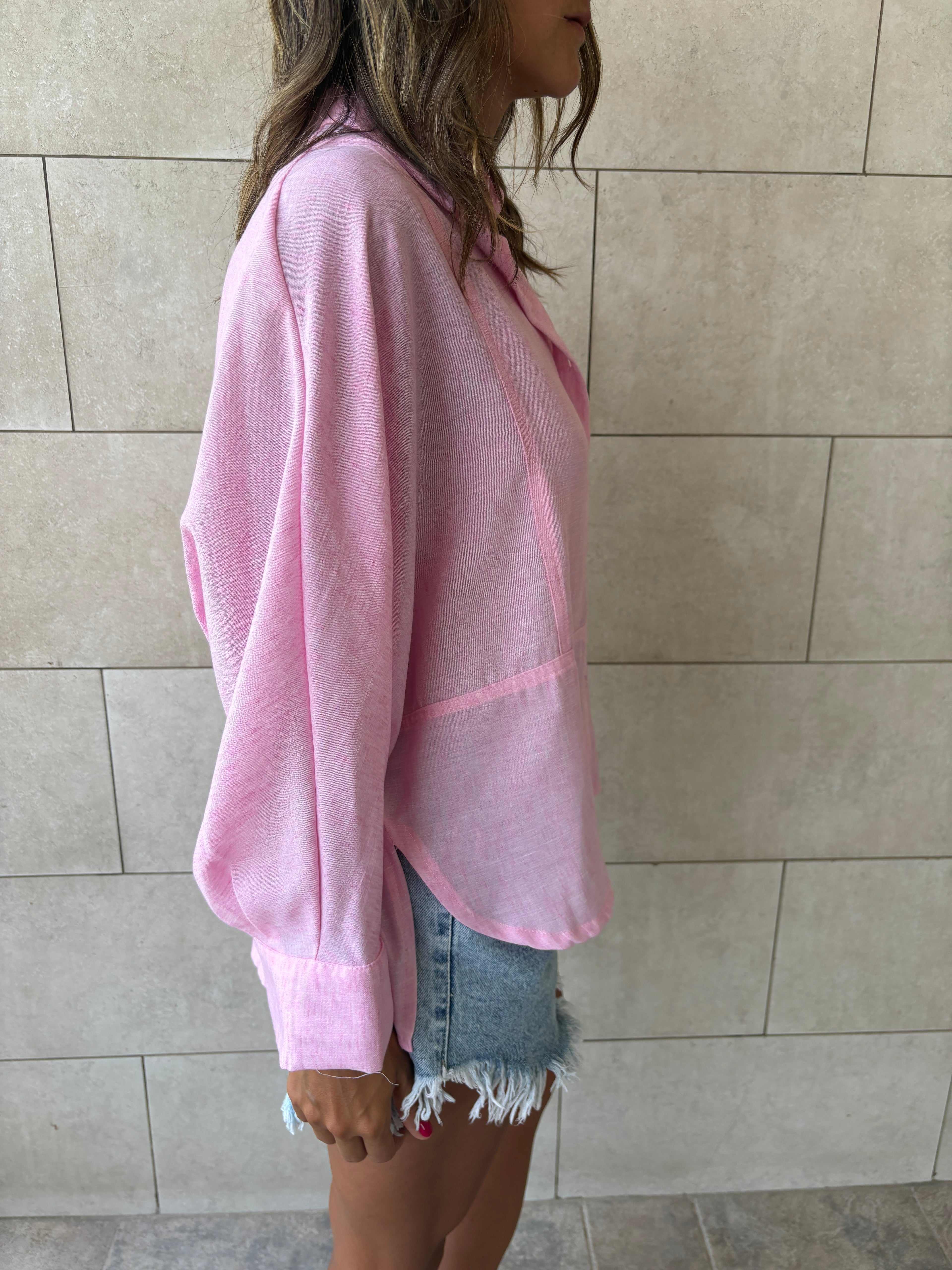 Pink Haze Linen Shirt
