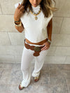White Summer Moment Crochet Pants