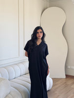 Black Ribbed Flowy Dress