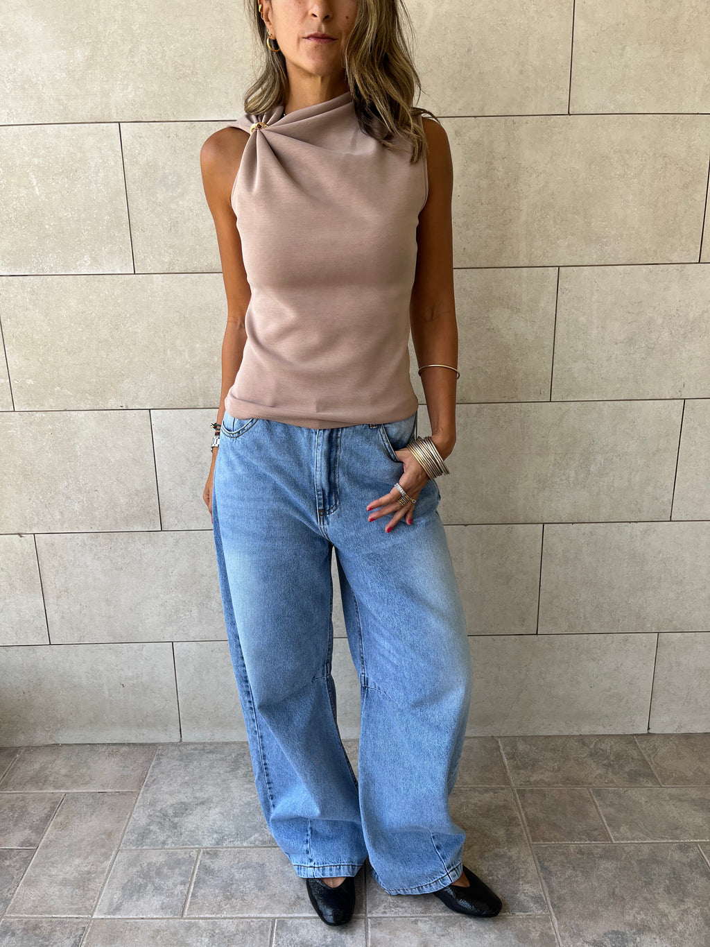 Cafe Ring Scuba Top