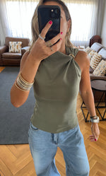 Olive Ring Scuba Top
