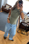 Olive Ring Scuba Top