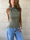 Olive Ring Scuba Top