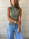 Olive Ring Scuba Top