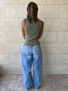 Olive Ring Scuba Top