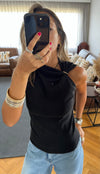Black Ring Scuba Top