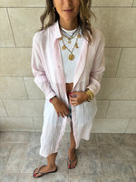 Pink Cotton Cloud Shirt Dress