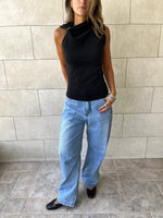 Black Ring Scuba Top