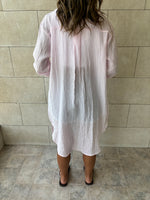 Pink Cotton Cloud Shirt Dress