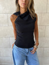 Black Ring Scuba Top