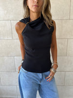 Black Ring Scuba Top