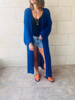 Blue Wishbone Kimono