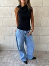 Black Ring Scuba Top