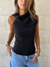 Black Ring Scuba Top