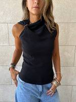 Black Ring Scuba Top