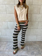 Olive Giving Waves Crochet Pants