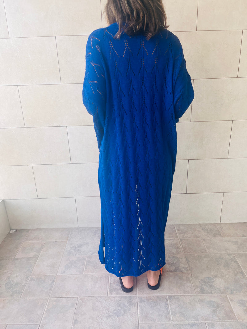 Blue Wishbone Kimono
