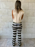 Olive Giving Waves Crochet Pants