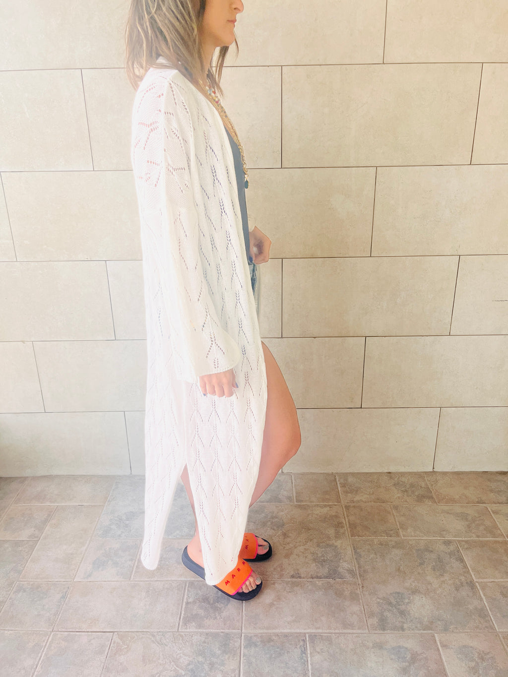 White Wishbone Kimono