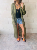 Olive Wishbone Kimono