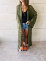 Olive Wishbone Kimono
