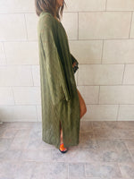 Olive Wishbone Kimono