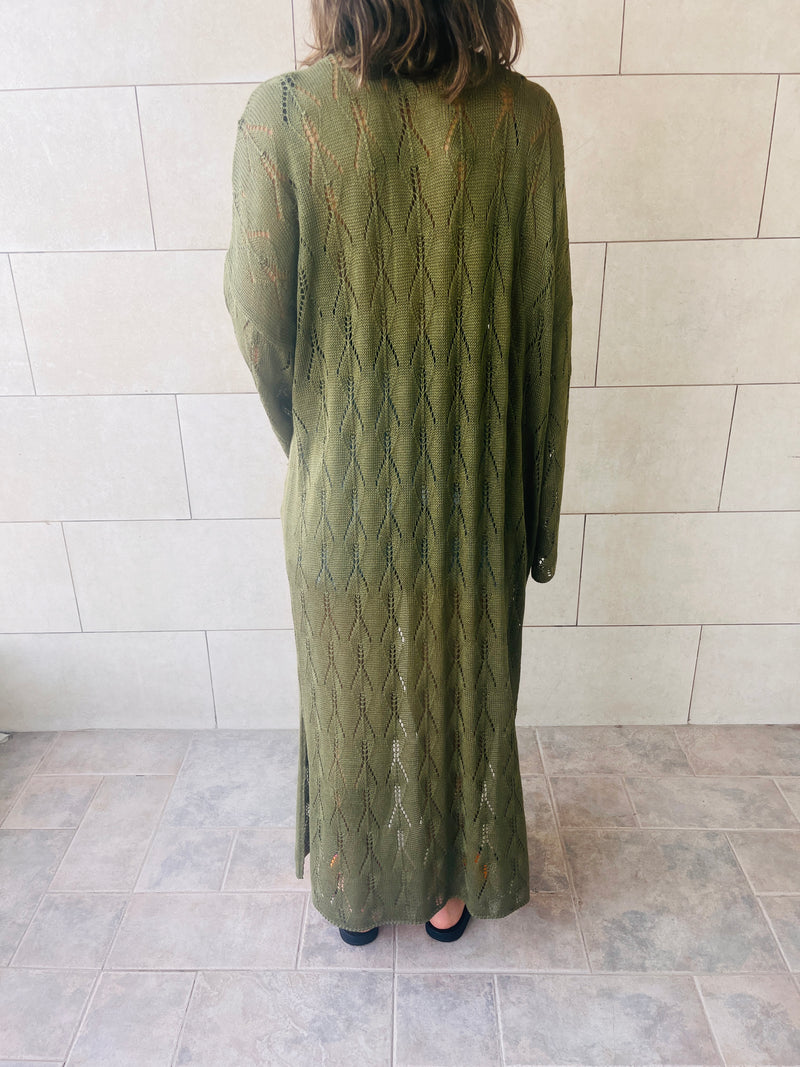 Olive Wishbone Kimono