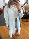 Baby Blue Cotton Cloud Shirt Dress