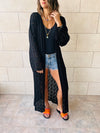 Black Wishbone Kimono