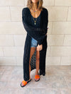 Black Wishbone Kimono