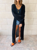 Black Wishbone Kimono